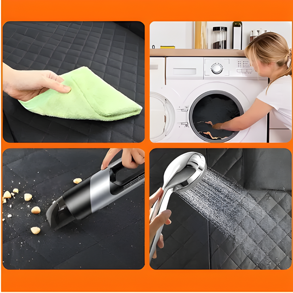 Dog car seat extender: quilted pet travel accessory ensures safety & comfort, acting as a back seat protector.