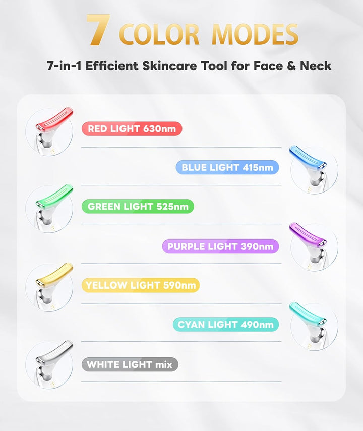 Side view of RadiantGlow LED facial massage tool for youthful skin