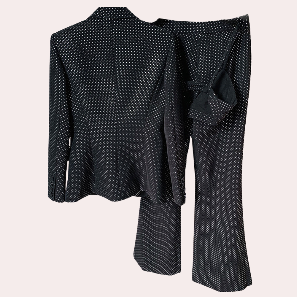 Trendy 3-piece women's apparel set, including top, pants, and cardigan for a complete modern look.