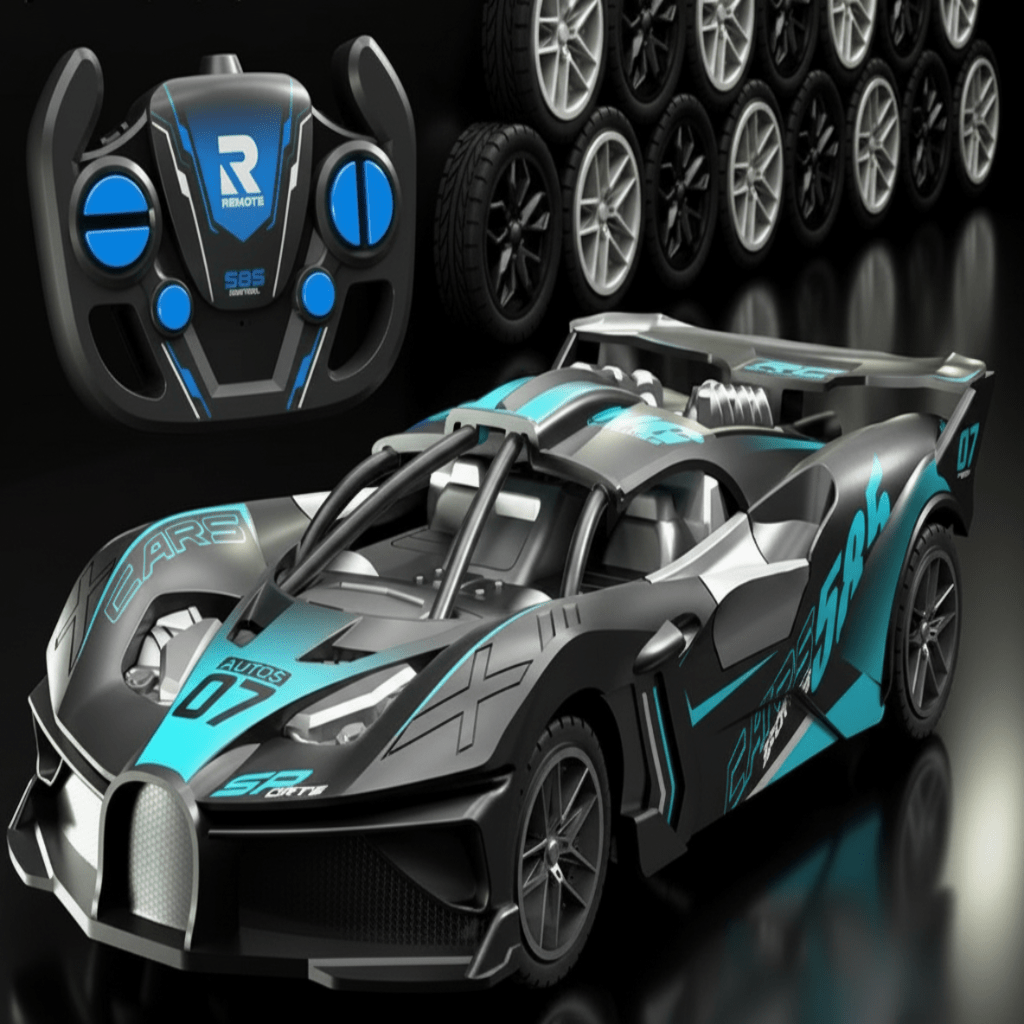 Unisex 1:18 scale RC drift car, a robust & fun remote control toy designed for kids & exciting stunts.