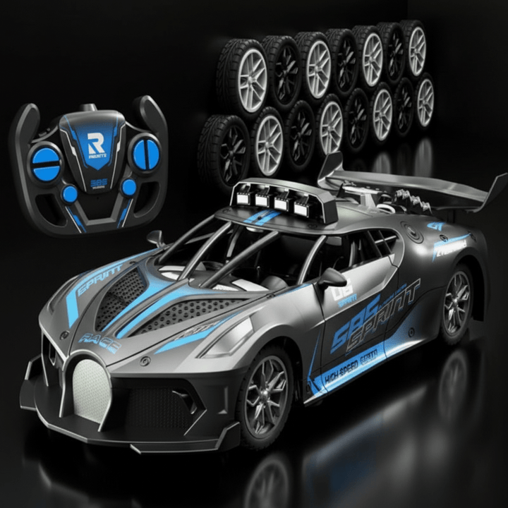 Kid-friendly RC 1:18 drift car, a durable remote control toy for boys & girls to enjoy drifting fun.