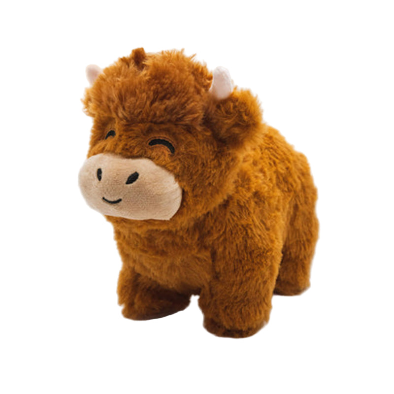 Kids' gift: soft cotton Highland Cow stuffed animal, realistic and cuddly