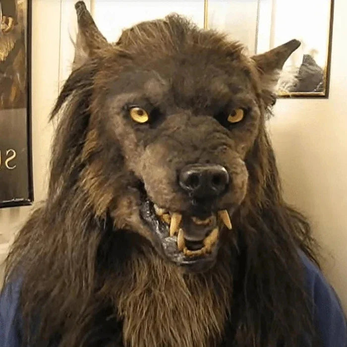 Highly realistic wolf mask for unisex Halloween, masquerade, or cosplay. Transforms any animal costume.