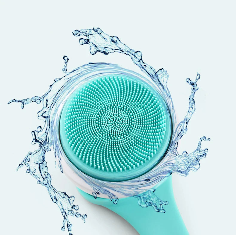 Electric back scrubber with long handle for easy reach. Waterproof body brush for massage & deep cleansing.