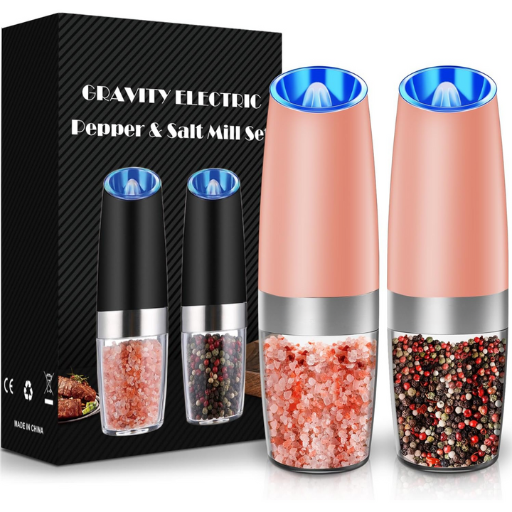 Durable rechargeable electric salt and pepper grinder set for daily kitchen use.