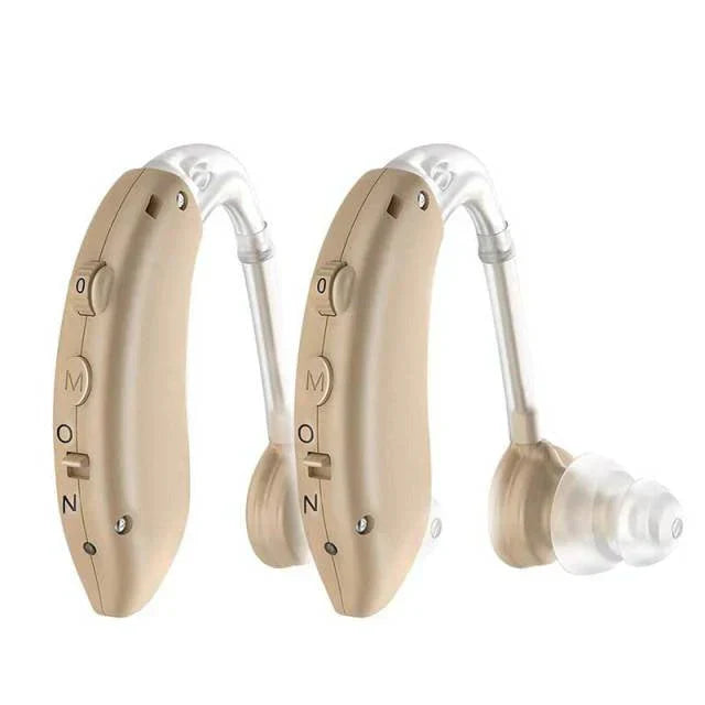 Comfortable universal fit rechargeable hearing aid. Powerful sound amplifier for clear auditory assistance.