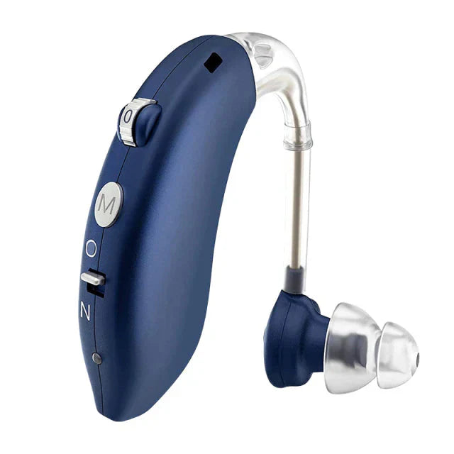 Unisex rechargeable hearing aid, designed for comfort & clear sound. A discreet auditory amplifier.