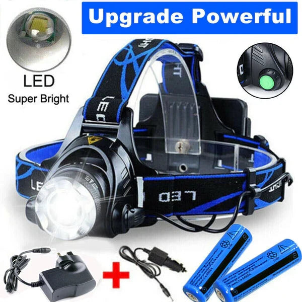 Durable, weatherproof LED headlamp for camping, hiking, & emergency. Rechargeable & hands-free.