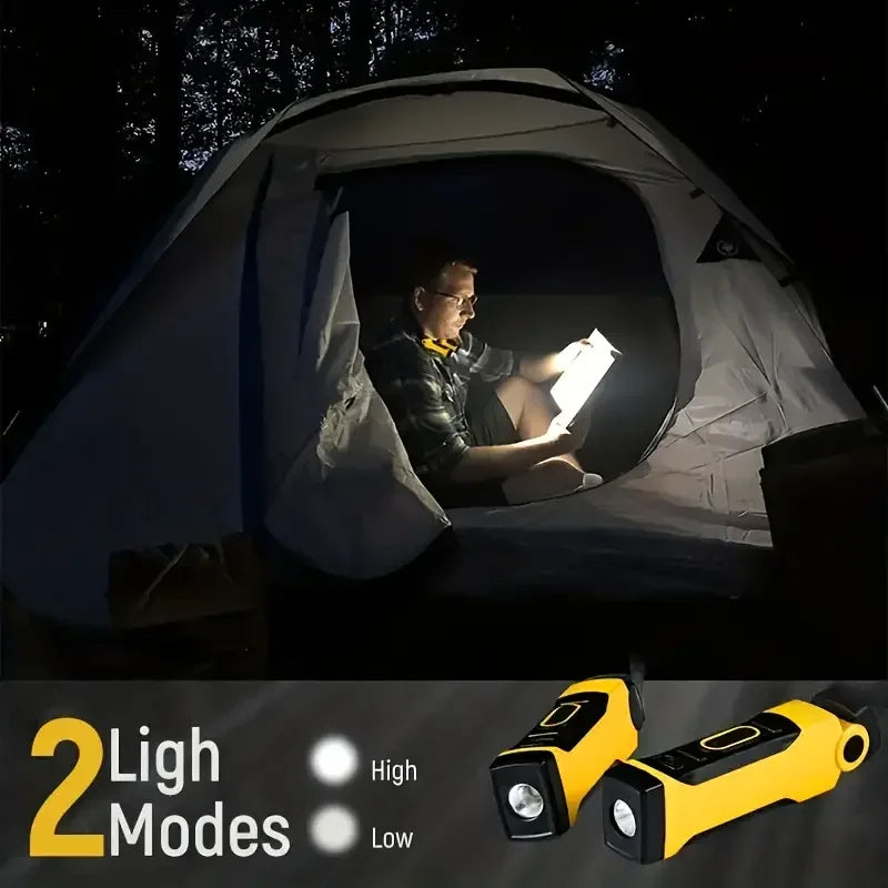 Portable LED neck light for reading in bed, camping, or DIY. USB rechargeable for focused task lighting.