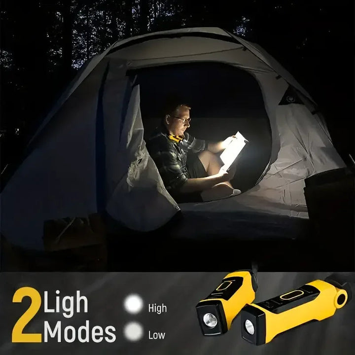 Portable LED neck light for reading in bed, camping, or DIY. USB rechargeable for focused task lighting.