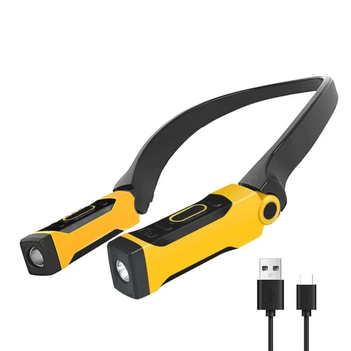 Unisex flexible LED neck light. Hands-free illumination for work, hobbies & late-night reading. Adjustable & bright.
