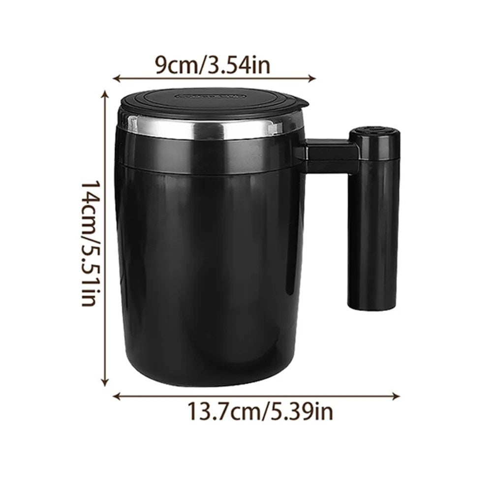 AutoBlend self-stirring mug with automatic rechargeable mixer, ensuring perfect coffee & tea drinks.