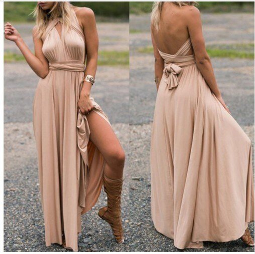 Red formal maxi dress, an elegant and adaptable women's evening gown for special events.