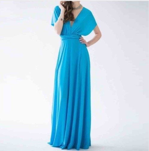 Adaptable women's red maxi dress, an elegant long dress for formal and special occasions.