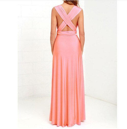 Adaptable red formal evening dress, women's long maxi perfect for parties.