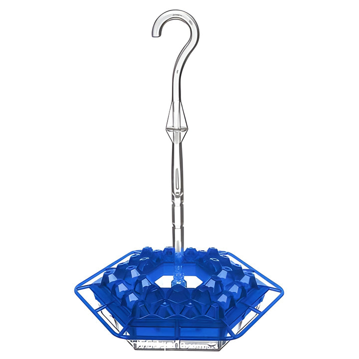 Vibrant ant-proof hummingbird feeder with sturdy perch. Attracts garden birds for backyard bird watching & enjoyment.
