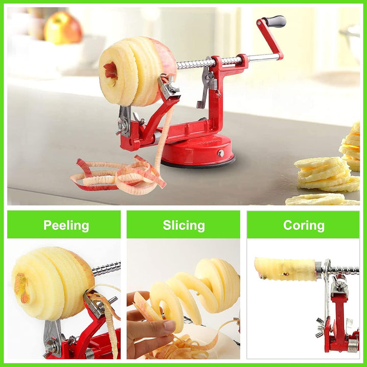 Stainless steel blade of the CoreSlicer apple peeler for precise peeling