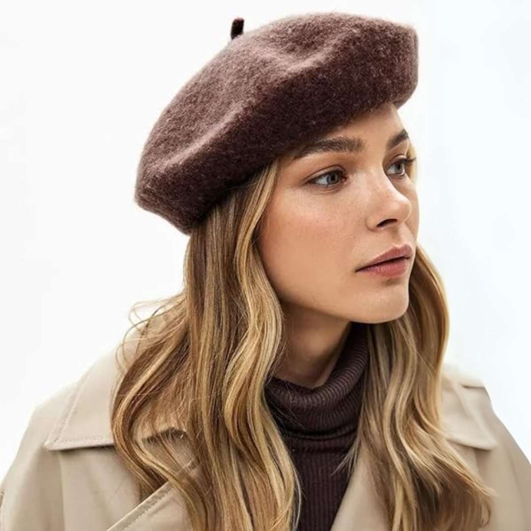 Elegant Women's Beret, classic French design, perfect chic fashion accessory.
