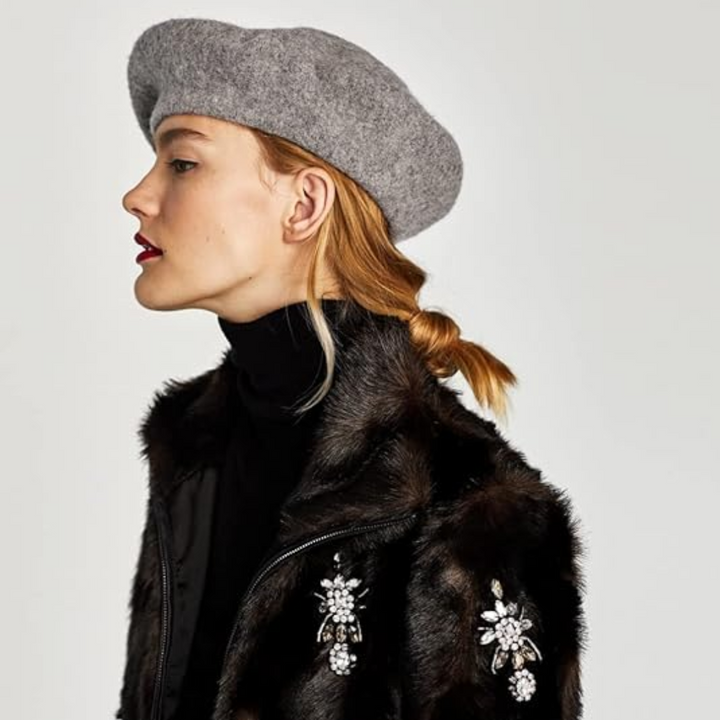 Versatile Women's Beret, classic French fashion accessory, timeless elegant design.