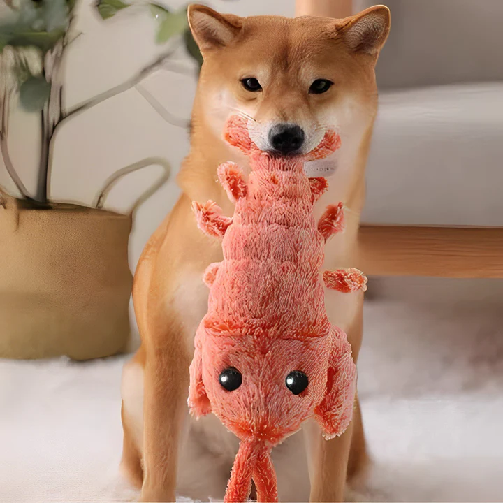 Interactive lobster dog toy designed for fetch & anxiety relief. Durable pet enrichment toy for endless playtime.