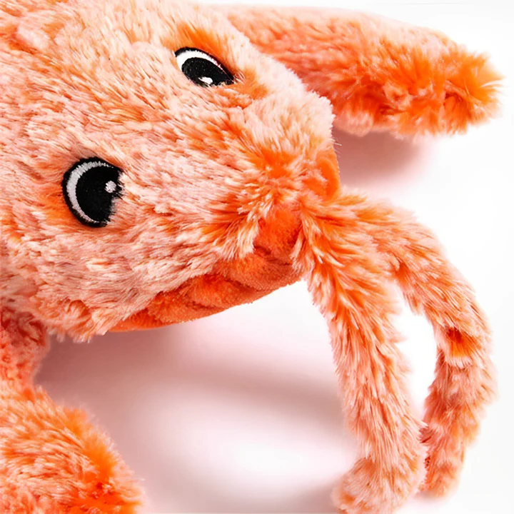 Durable floppy lobster dog toy for interactive fetch and pet play. Relieves anxiety & provides enrichment for dogs.