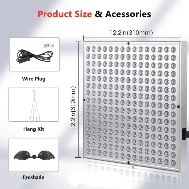 GlowTherapy Infrared Panel for facial treatment, skin care, and anti-aging. LED red light device.