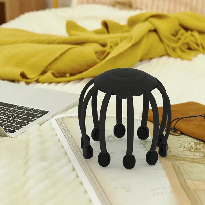 Waterproof electric scalp massager perfect for stimulating hair growth during shower routines.