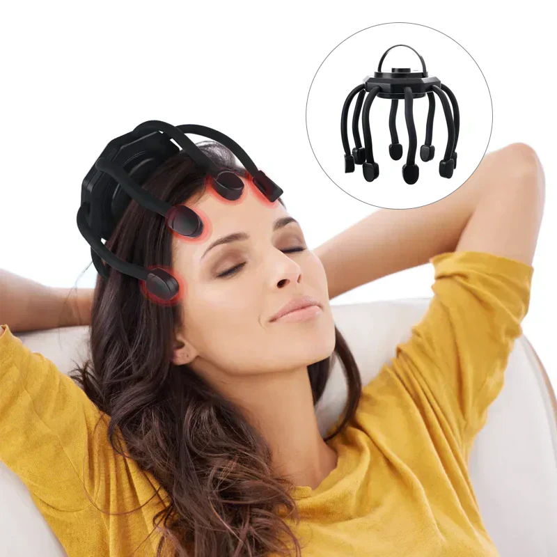 Gentle scalp massager stimulates circulation, supports hair growth, and deep relaxation.