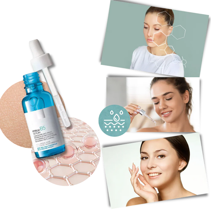 Hyalu B5 anti-aging serum. Improves skin elasticity, diminishes wrinkles & evens tone for youthful skin.