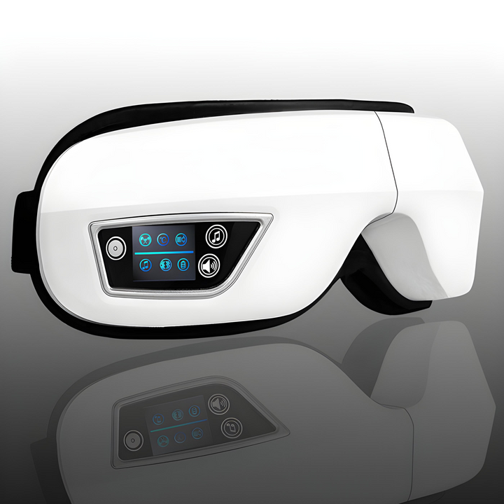 VisionTherapy eye mask with heat & vibration massage for headache relief & improved sleep aid.