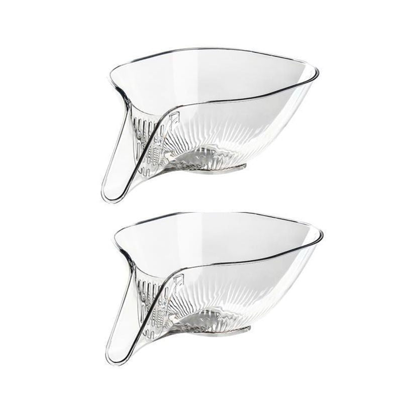 Efficient gray plastic dish drying rack. Removable sink draining basket for compact kitchen use.