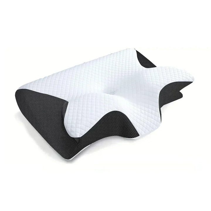 RestAlign 2-in-1 memory foam cervical pillow, ergonomic contour for neck pain relief, side sleeper support
