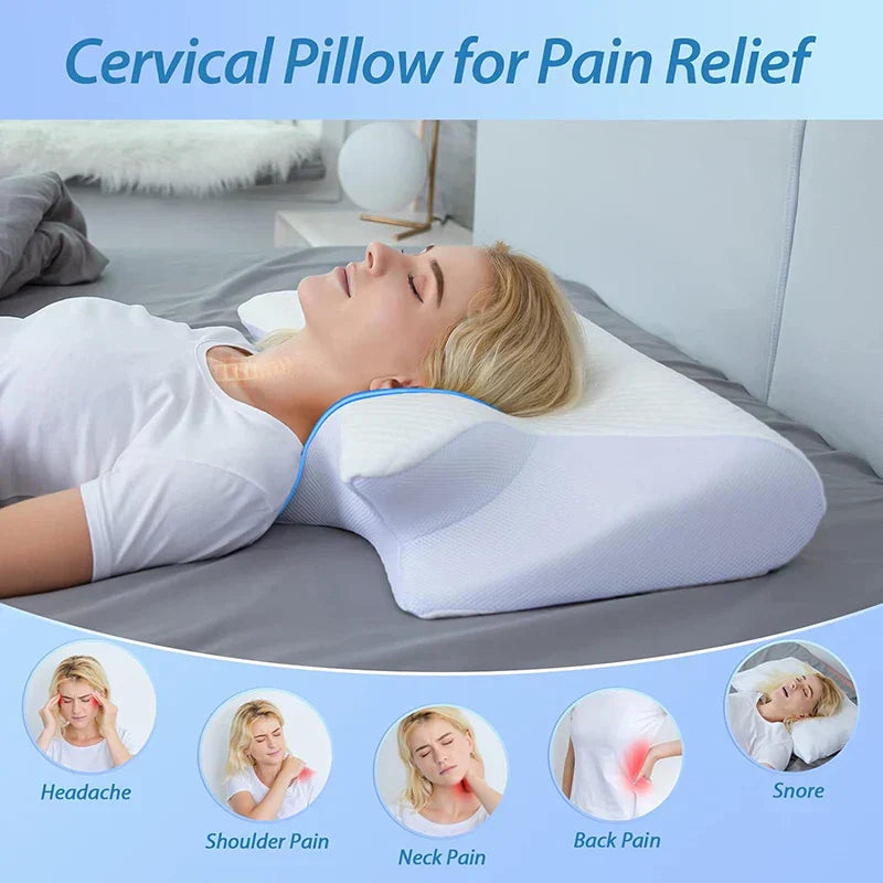 RestAlign ergonomic cervical pillow, 2-in-1 design offering optimal head and neck support for adults
