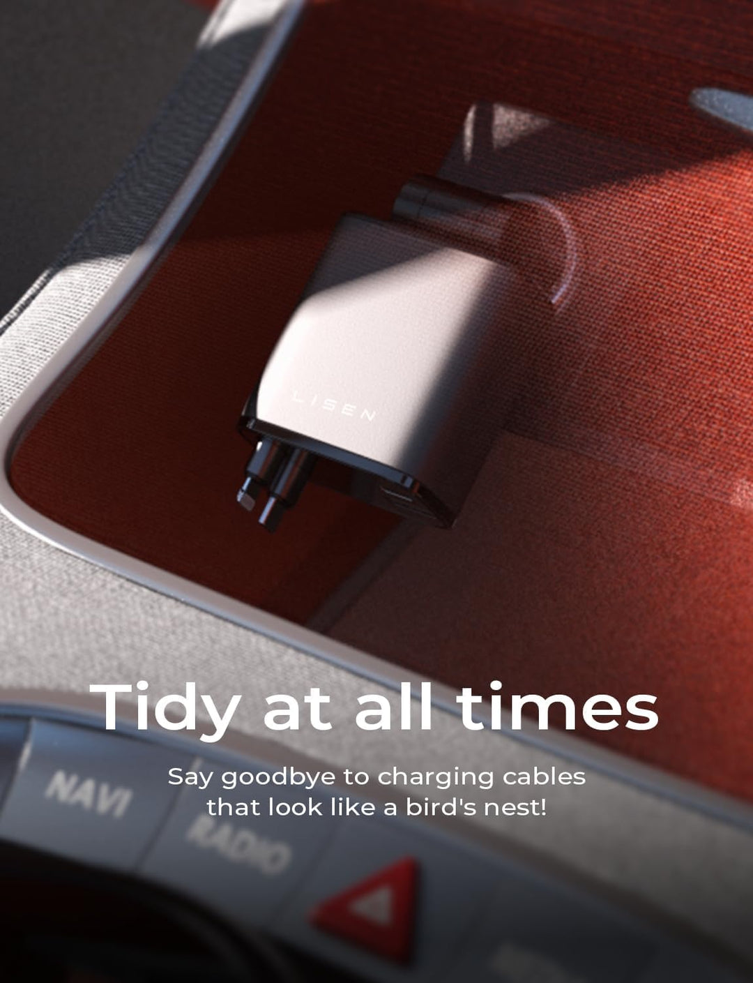 Durable universal retractable car charger, an essential auto electronic accessory.