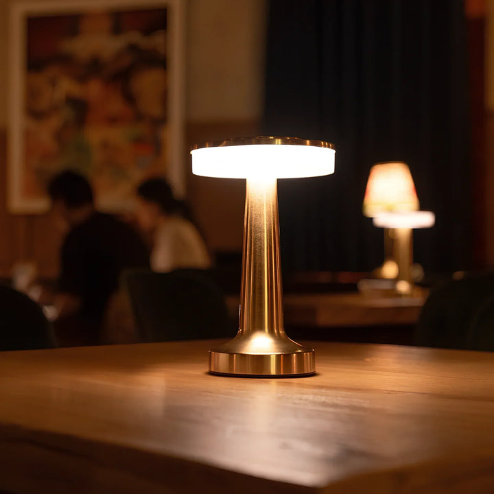 Versatile wireless retro LED lamp, dimmable for bedside, desk, or living room.