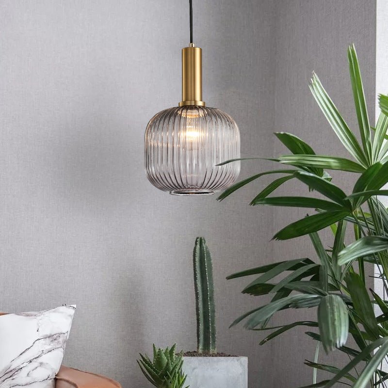 Colorful vintage glass ceiling lamp, perfect for stylish interior lighting.