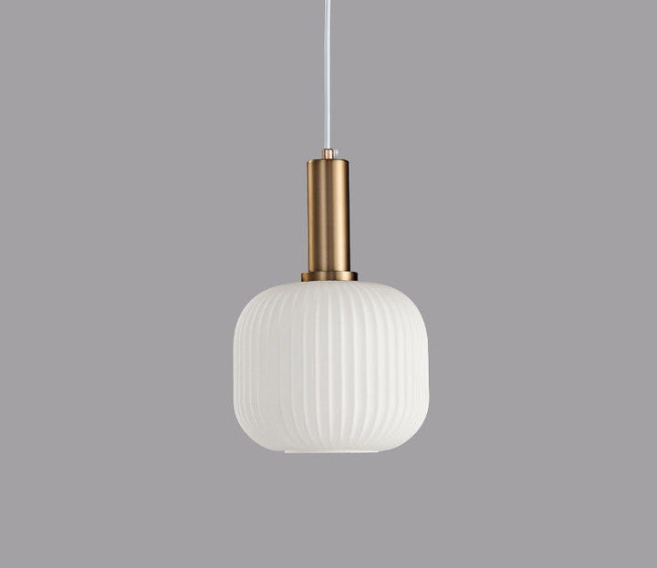 Elegant glass ceiling lamp, vintage style, ideal for cozy home lighting.