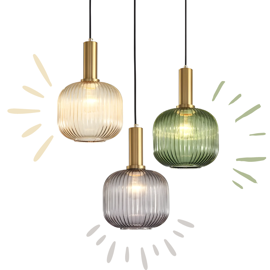 Vintage glass lamp, retro lighting solution for sophisticated homes.