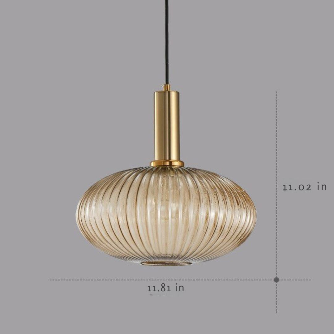 Colorful glass pendant, retro charm, ideal for creative home lighting designs.