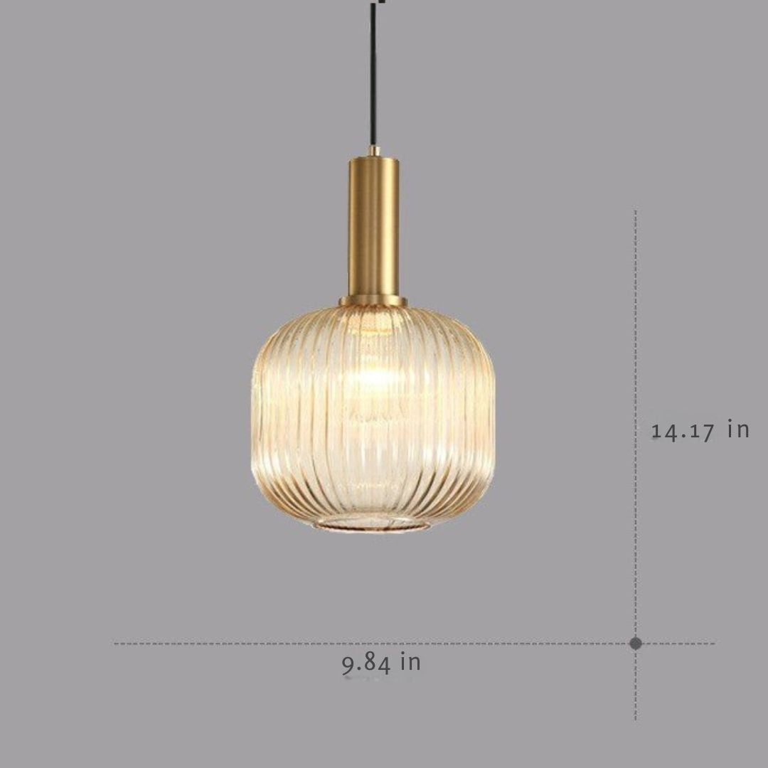 Elegant retro glass pendant, a timeless lighting fixture for your home.