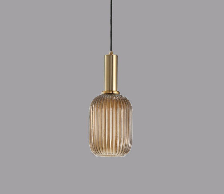 Elegant modern vintage pendant light, a unique glass home decor piece.