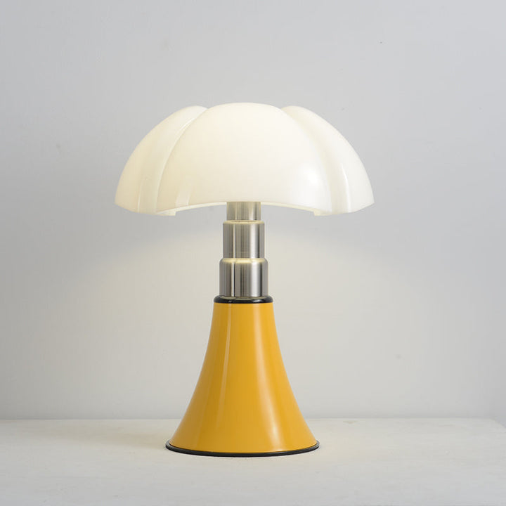 ClassicGlow retro LED table lamp on a wooden desk, offering both style and functional ambient light