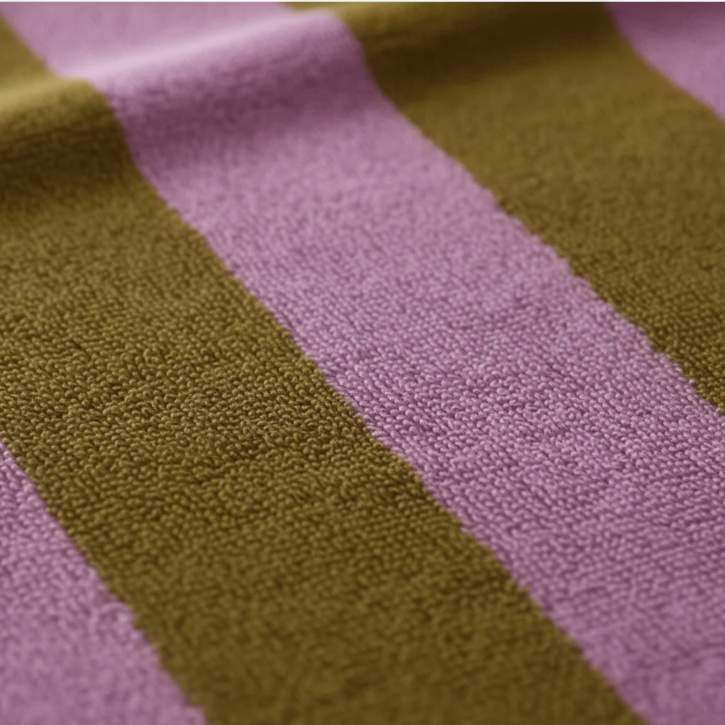 Unisex striped cotton towel set with retro design, perfect for a cozy and absorbent bathroom