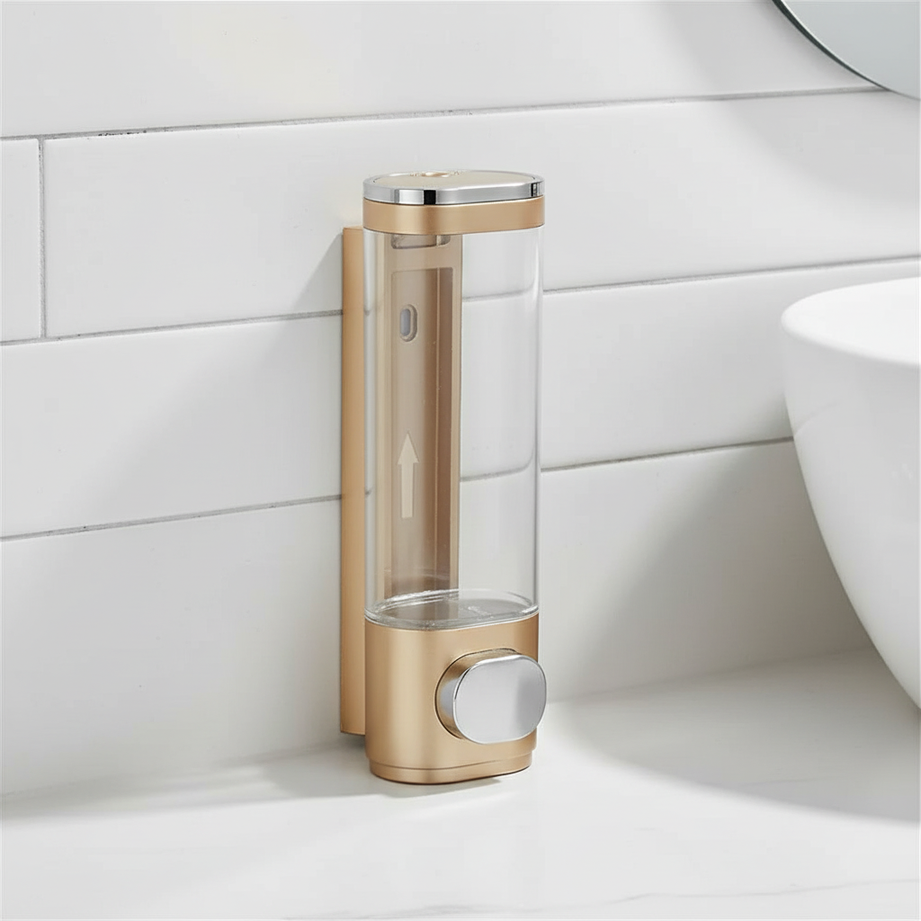 Retro wall-mounted soap dispenser for liquid soap, vintage style bathroom decor