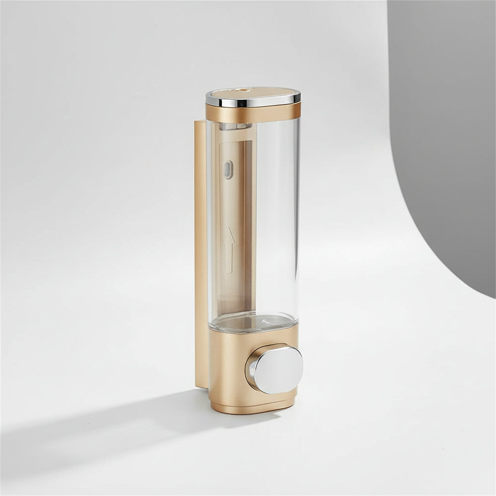 Space-saving retro soap dispenser, wall-mounted for kitchen or bathroom