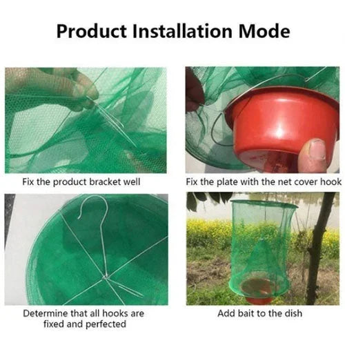 Non-toxic, reusable fly trap for outdoor pest control. Keeps yards, barns, & gardens free of insects.