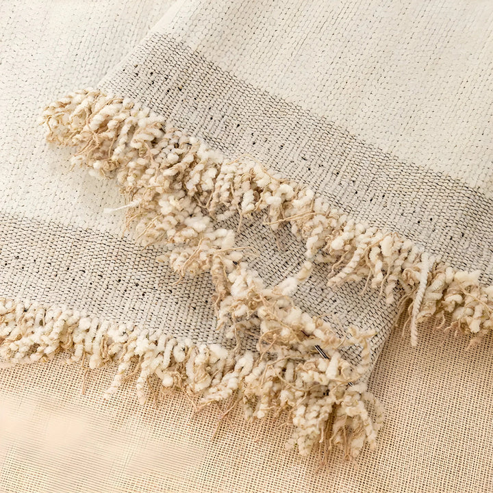 LuxeCasa reversible chenille/cotton sofa cover in gray/khaki, washable furniture protection for your living room.