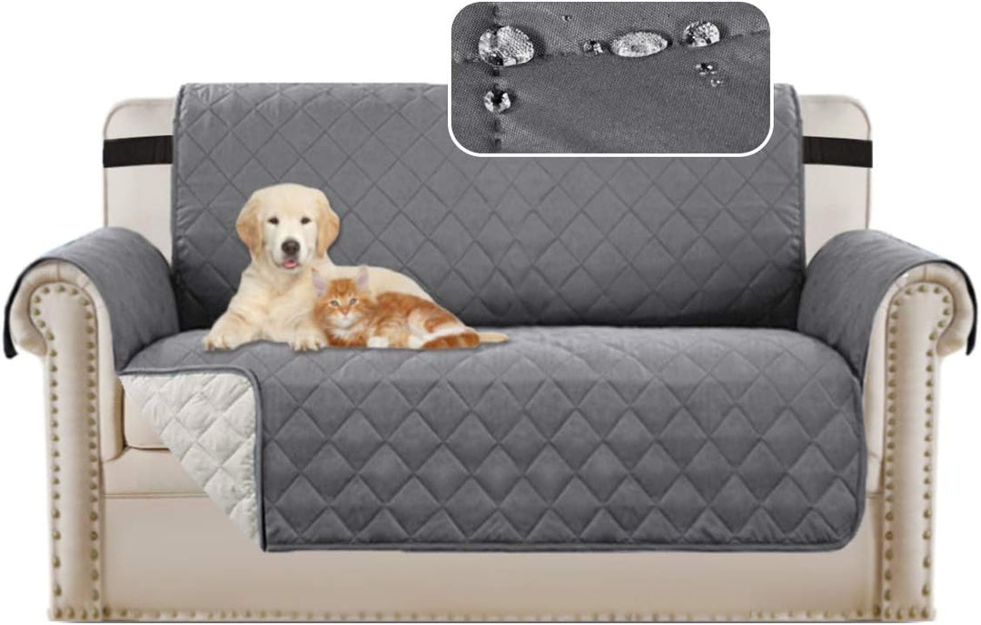 Durable quilted futon cover, waterproof and reversible, designed for long-lasting furniture protection.