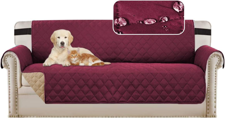 Reversible futon cover in two tones, demonstrating its versatility for different home decor styles. SofaShield.