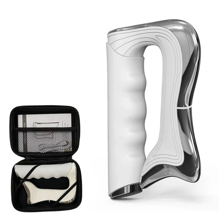 Ergonomic electric massager for fascia and muscle recovery, featuring micro-vibrations